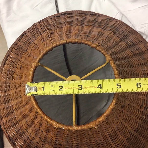 Vintage Hand made Rattan lampshade - Picture 7 of 14